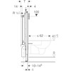 Geberit Duofix element voor metselwerk  voor hang-wc  112 cm  met Sigma inbouwspoelreservoir 12 cm - Geberit Sanbloc inbouwmechanisme met frontbediening 440.303.00.2